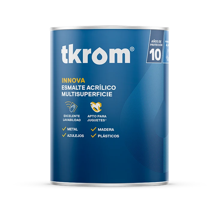 Tkrom Esmalte Acrílico Multisuperficie, envase azul