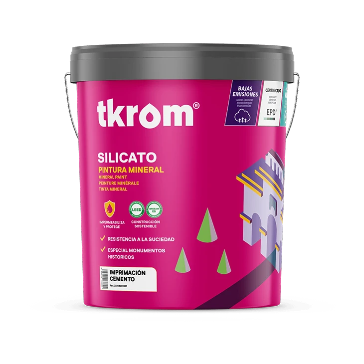 Tkrom Imprimación Cemento Pintura al Silicato, envase 15L