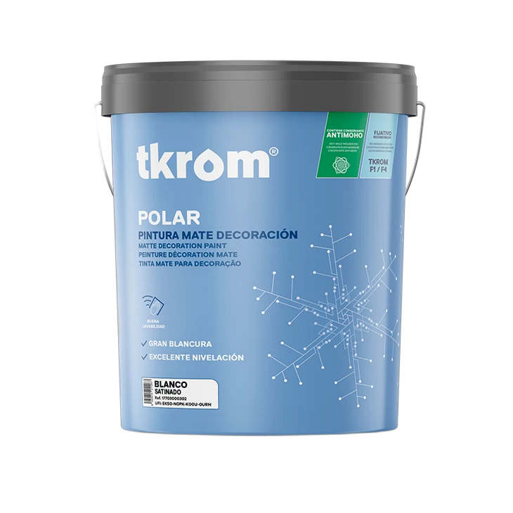 Tkrom Plástico Satinado Polar, envase 15L, blanco satinado